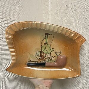 Vintage Ceramic Art Piece with 3D Design Decor